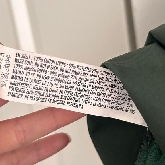 Hyacinth House Tuckernuck Sasha Mini Emerald Green Puff Sleeve Babydoll dress M - Picture 8 of 8